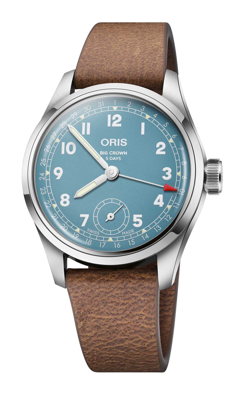 Oris Big Crown Calibre 473 – 38 mm Blue Dial Leather Strap 01