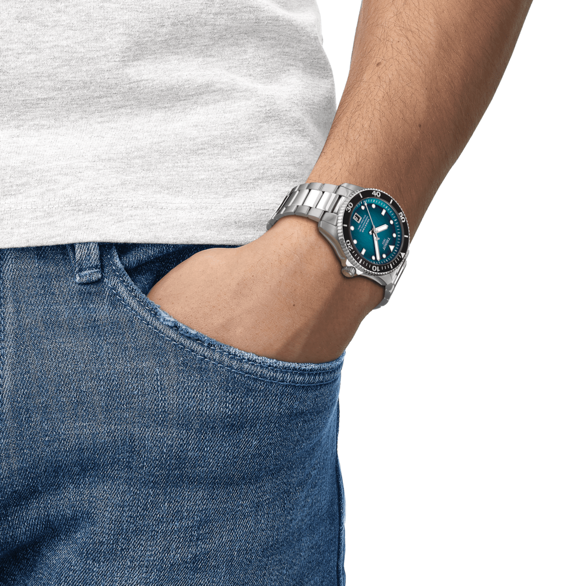 Tissot Seastar 1000 Powermatic 80 40 mm Graded Turquoise-Black