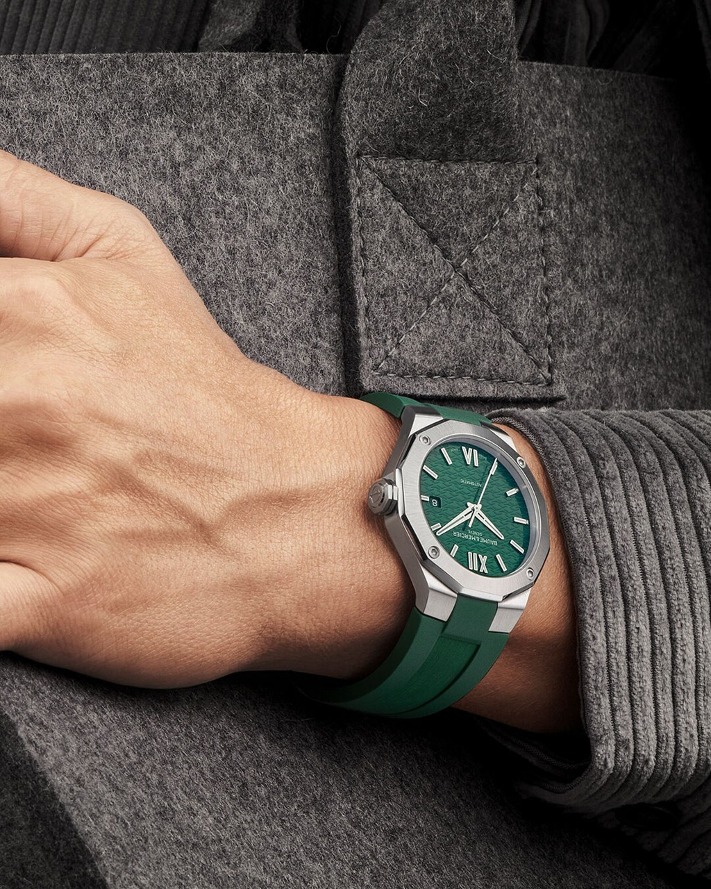 Baume & Mercier Riviera Automatic 42 mm Green Dial Rubber Strap