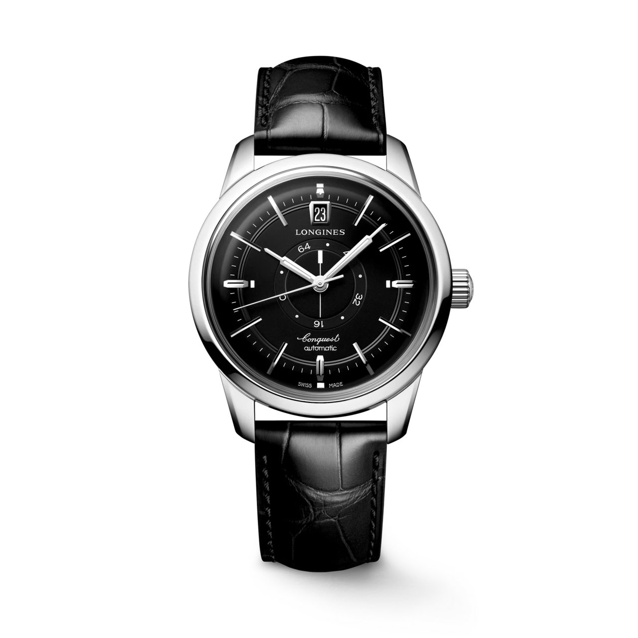 Longines Conquest Heritage Central Power Reserve Black Dial Black