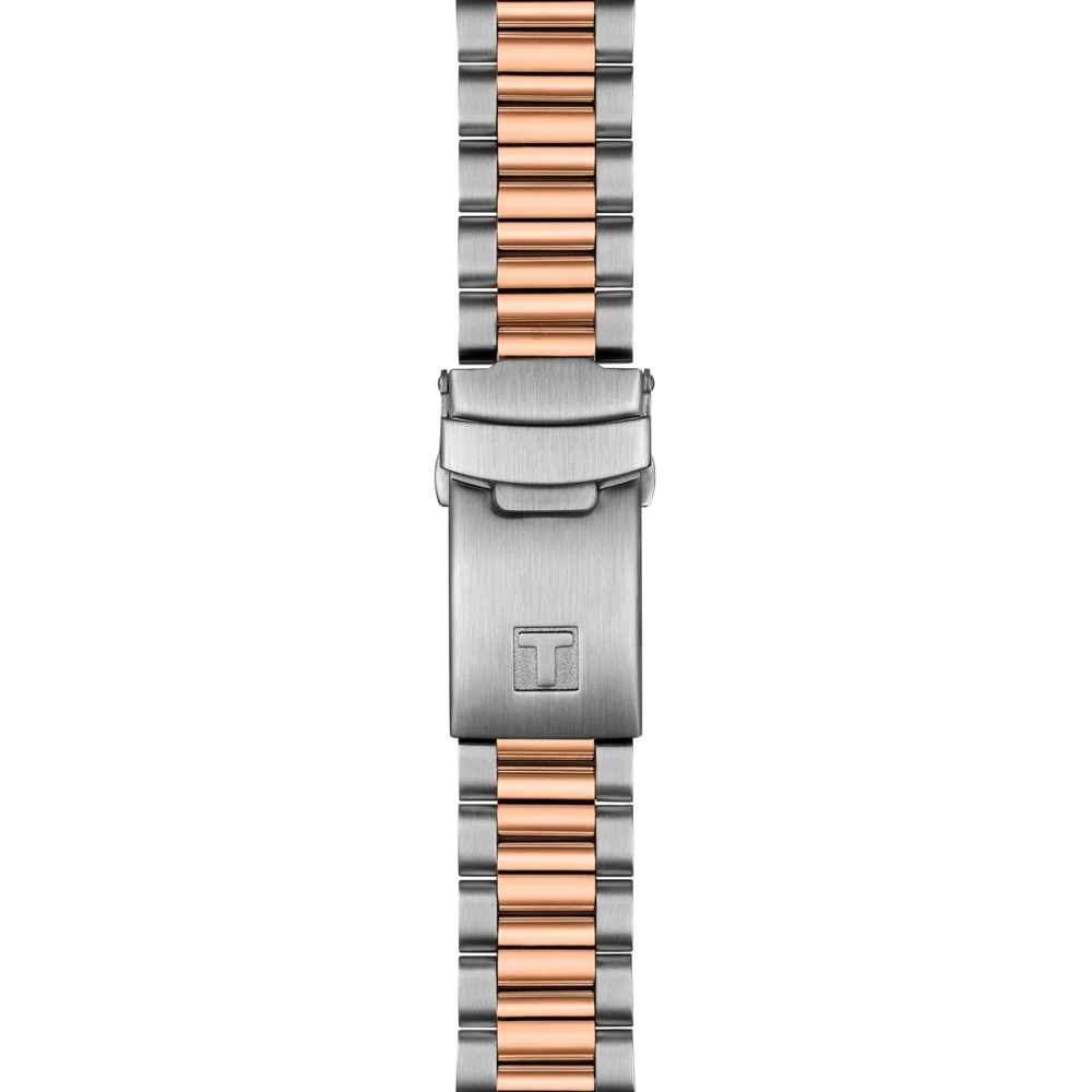 Tissot PR516 Quartz Chronograph 40 mm Black Dial Rose Gold PVD