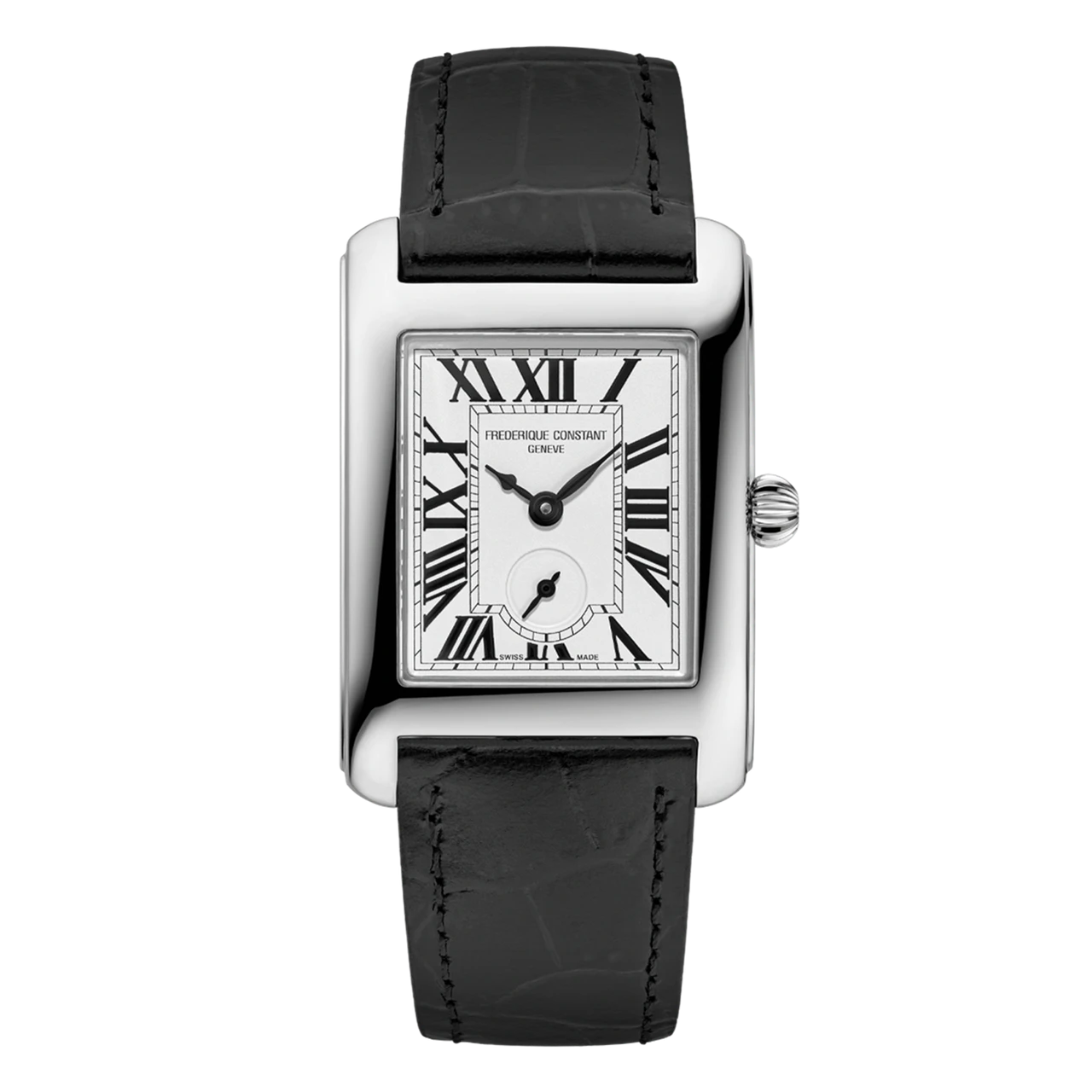 FREDERIQUE CONSTANT クラシック カレ 替えブラックバンド付 フレデリック・コンスタント クラシック カレ ハートビート 黒文字盤