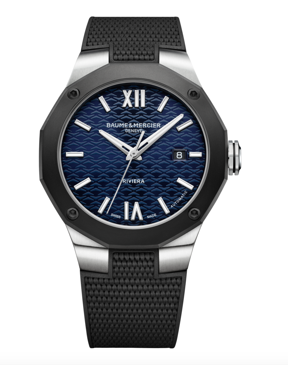 Baume & Mercier Riviera Automatic Blue-Green Dial Steel ADLC Bezel