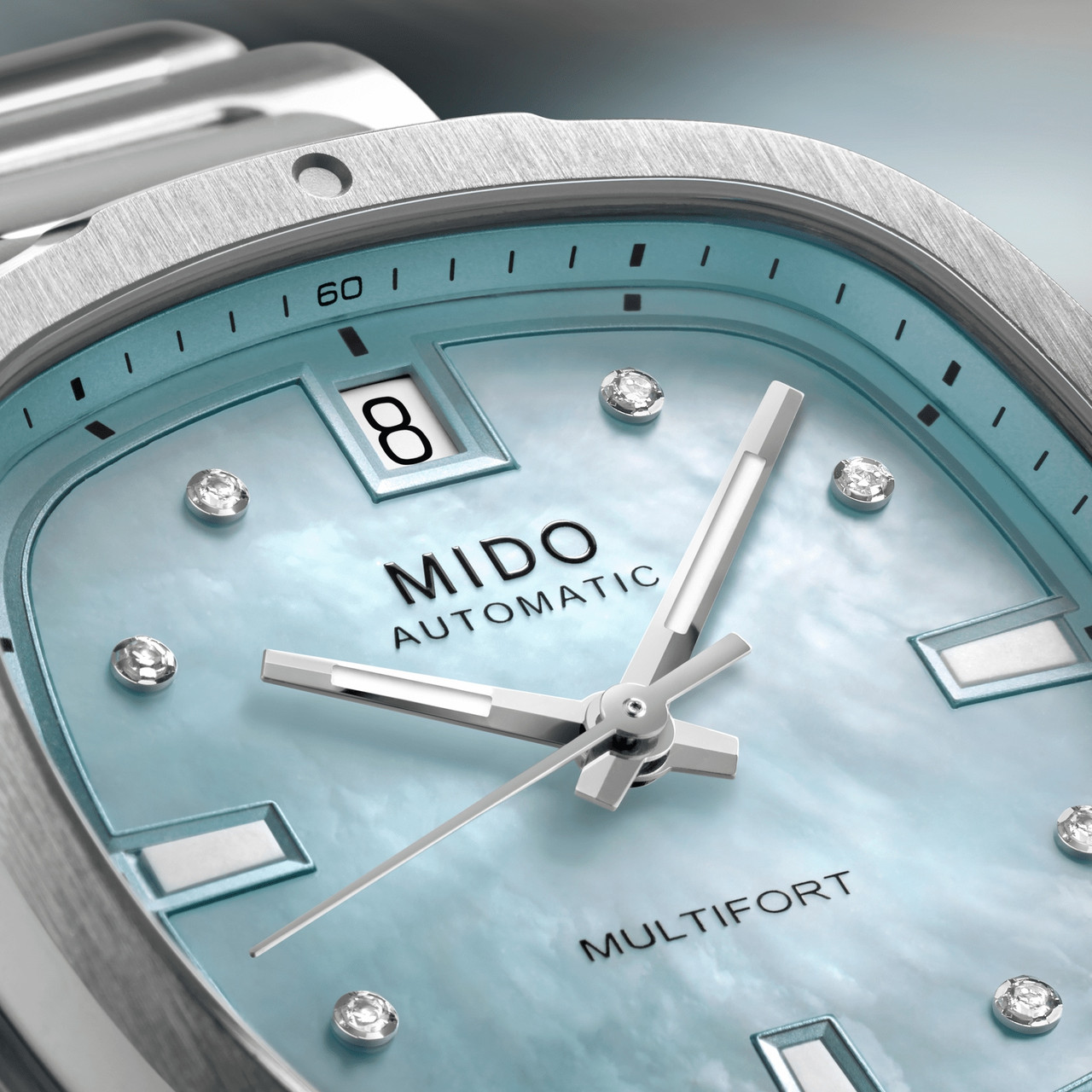 Mido Multifort TV 35 Automatic 35 × 34.2 mm Blue Mother-of-Pearl