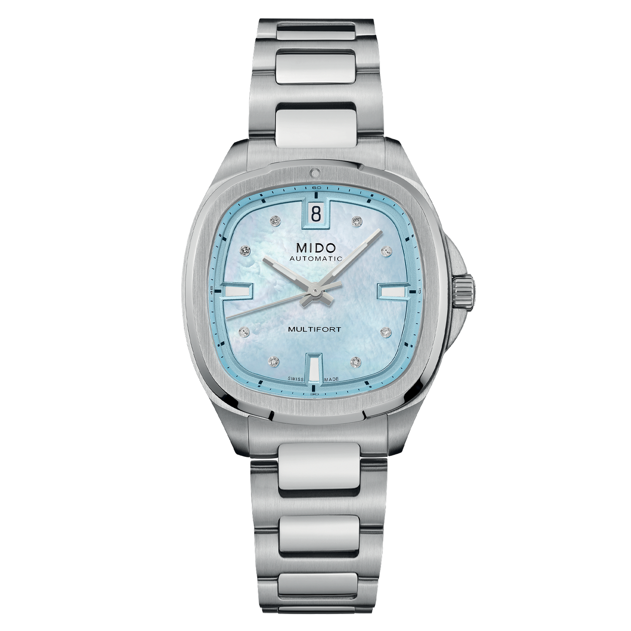 Mido Multifort TV 35 Automatic 35 × 34.2 mm Blue Mother-of-Pearl