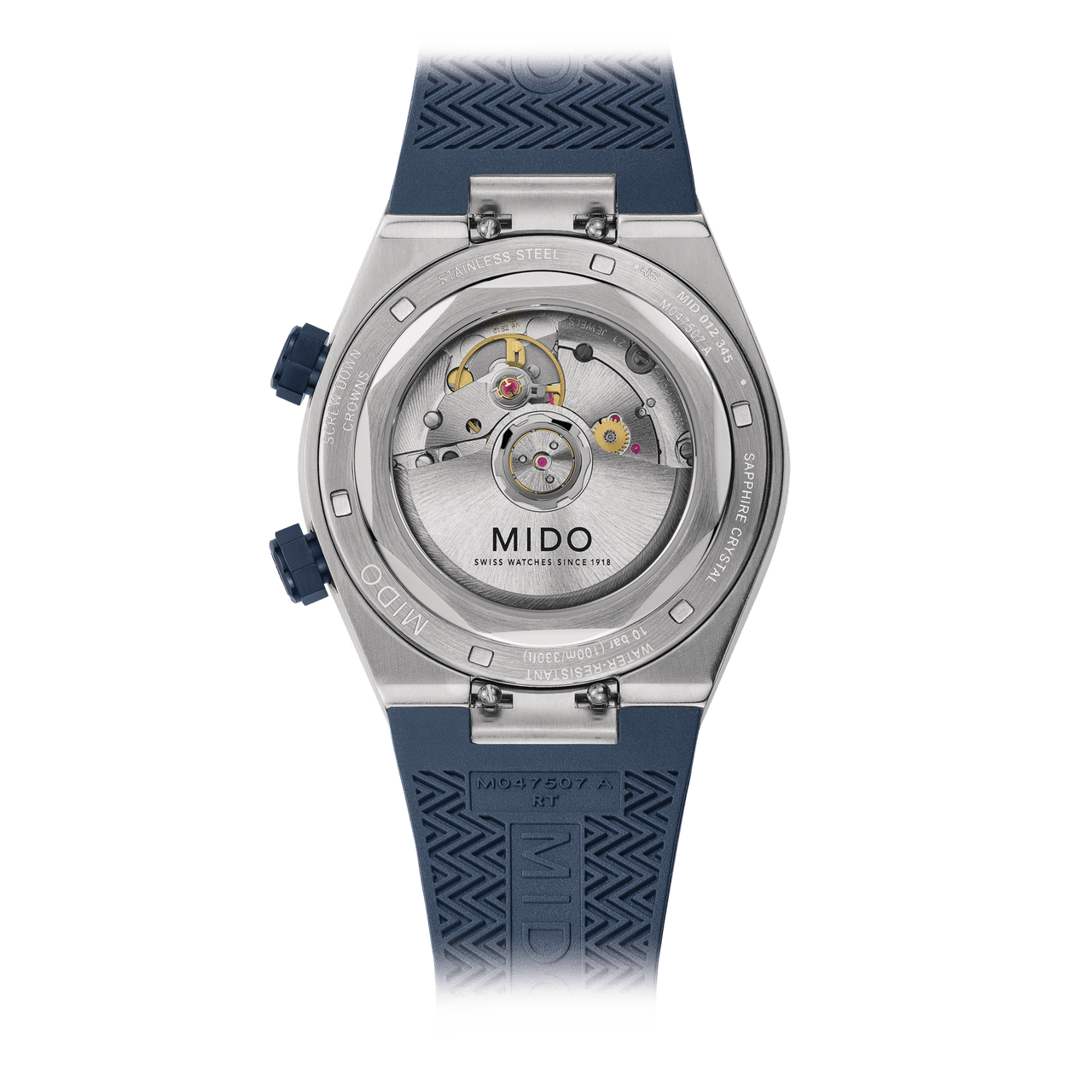Mido Multifort 8 Two Crowns Automatic 40 mm Blue Dial Stainless