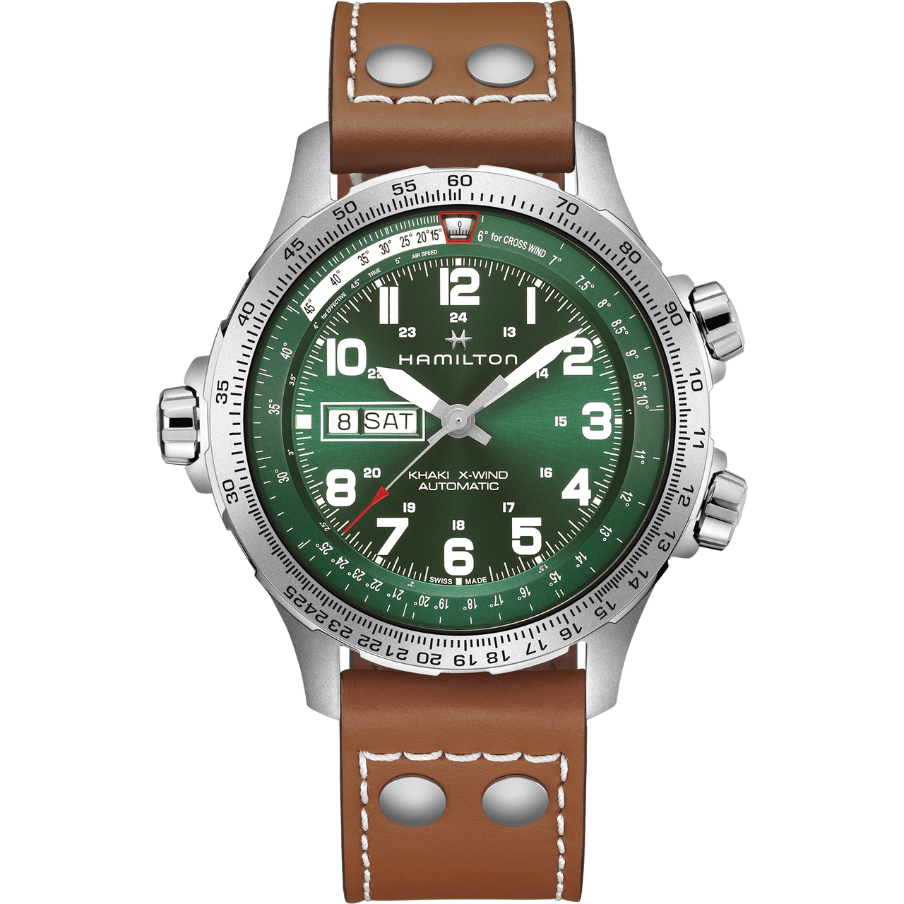 Khaki Aviation X-Wind Day Date H77735560