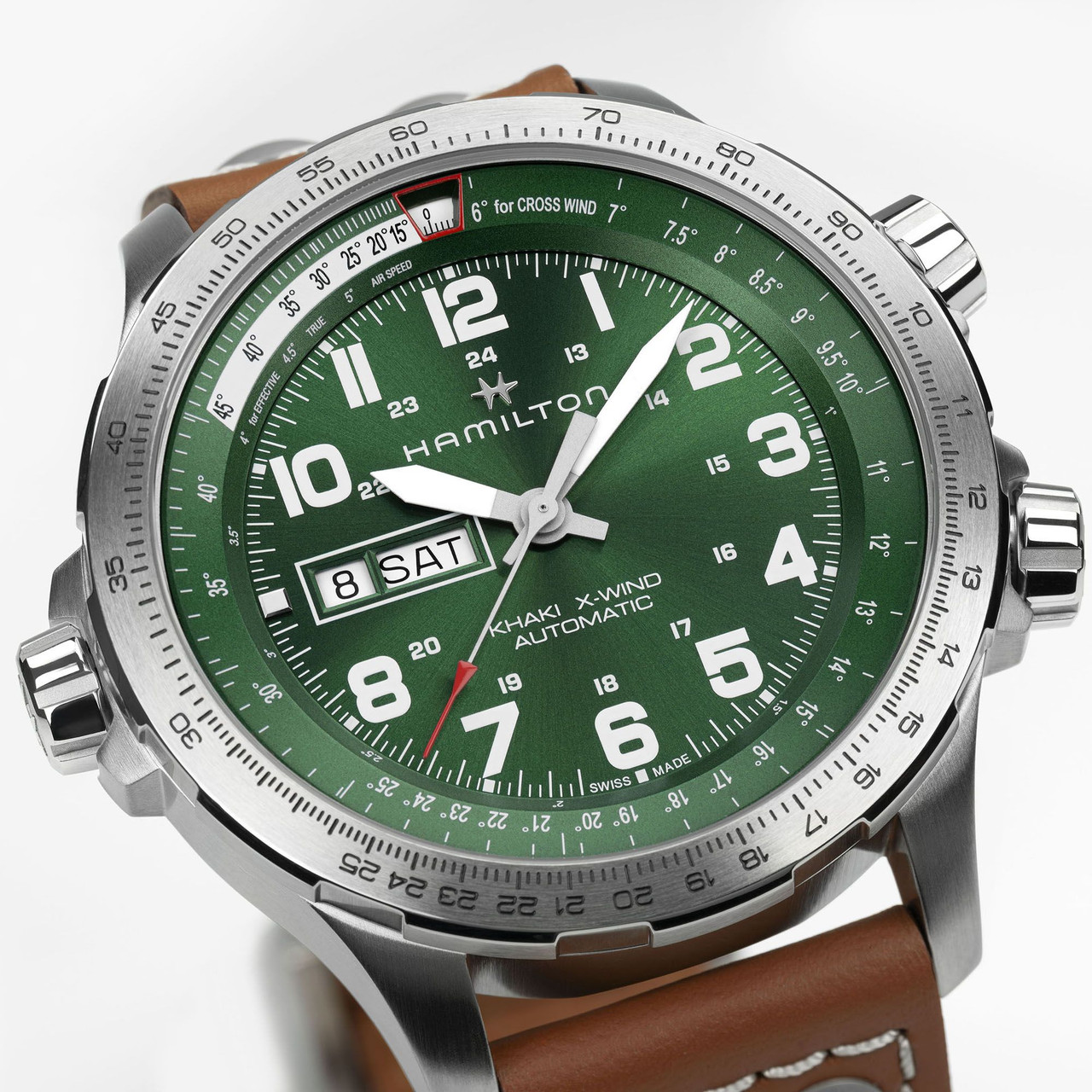 Khaki Aviation X-Wind Day Date H77735560