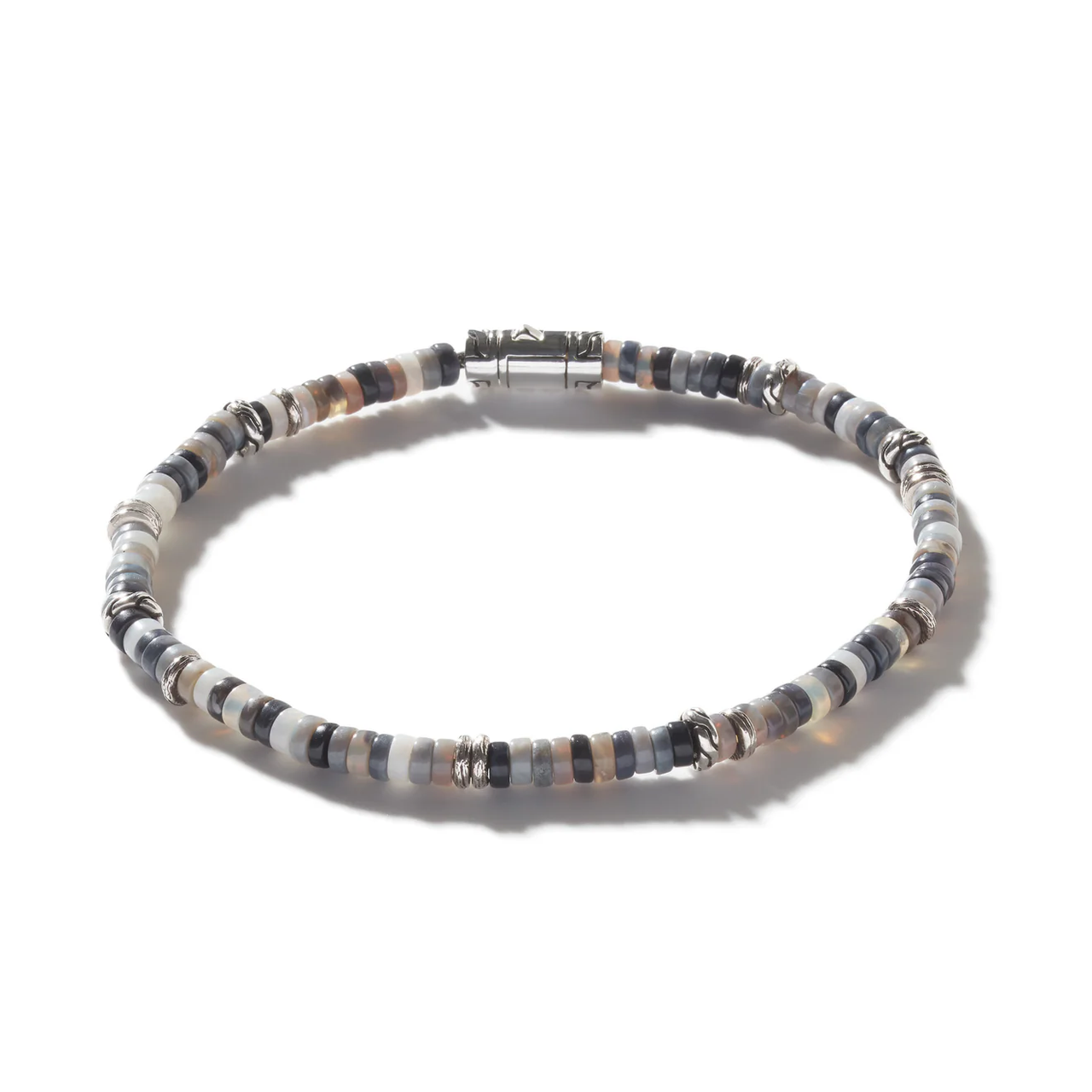 John Hardy Heishi Beaded Bracelet – Sterling Silver with