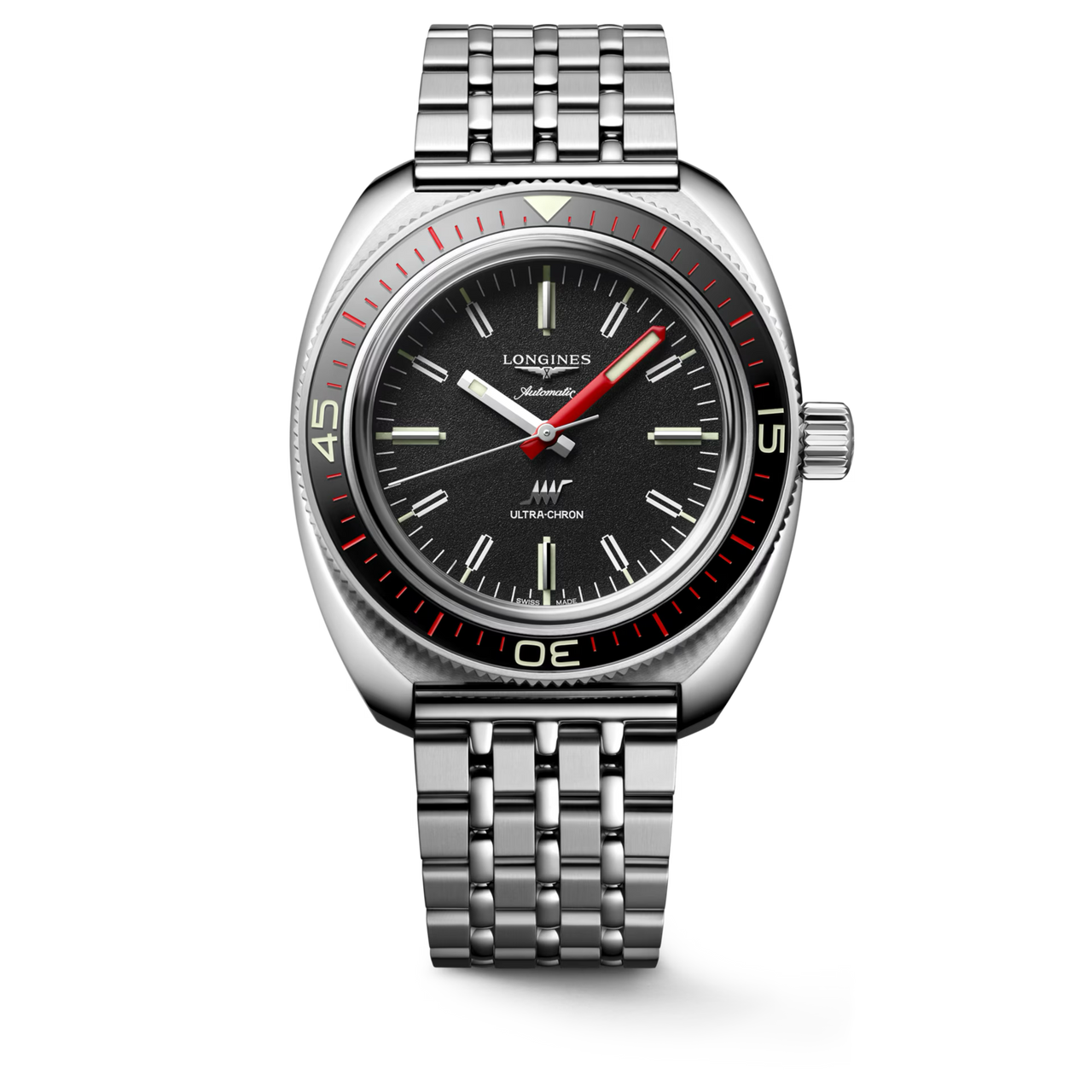 Longines Ultra-Chron Automatic 43 mm Black Dial Stainless Steel