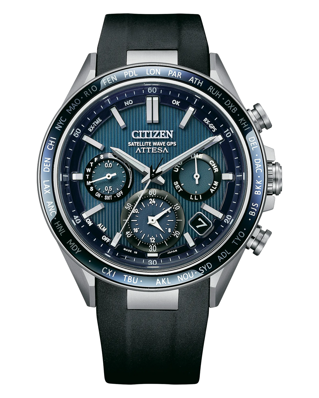 Citizen ATTESA Satellite Wave GPS 44.6mm Blue Dial [CC4050-18L