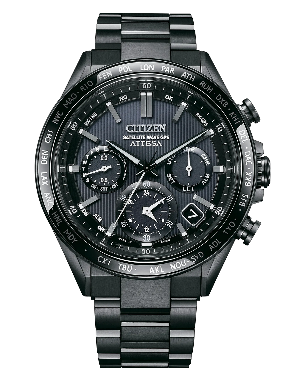 Citizen ATTESA GPS Satellite Wave F950 Super Titanium DLC Black