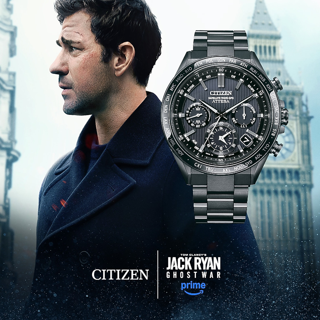 Citizen ATTESA GPS Satellite Wave F950 Super Titanium DLC Black