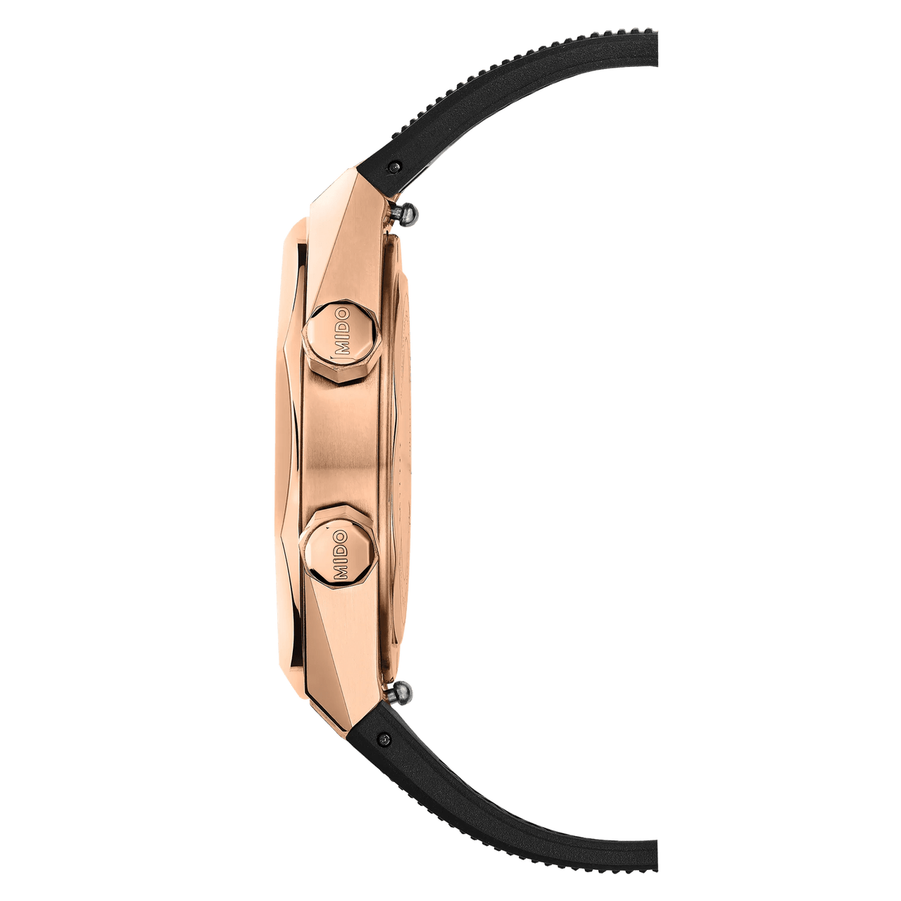 Mido Multifort 8 Two Crowns 40 mm Black Dial Rose Gold PVD Black