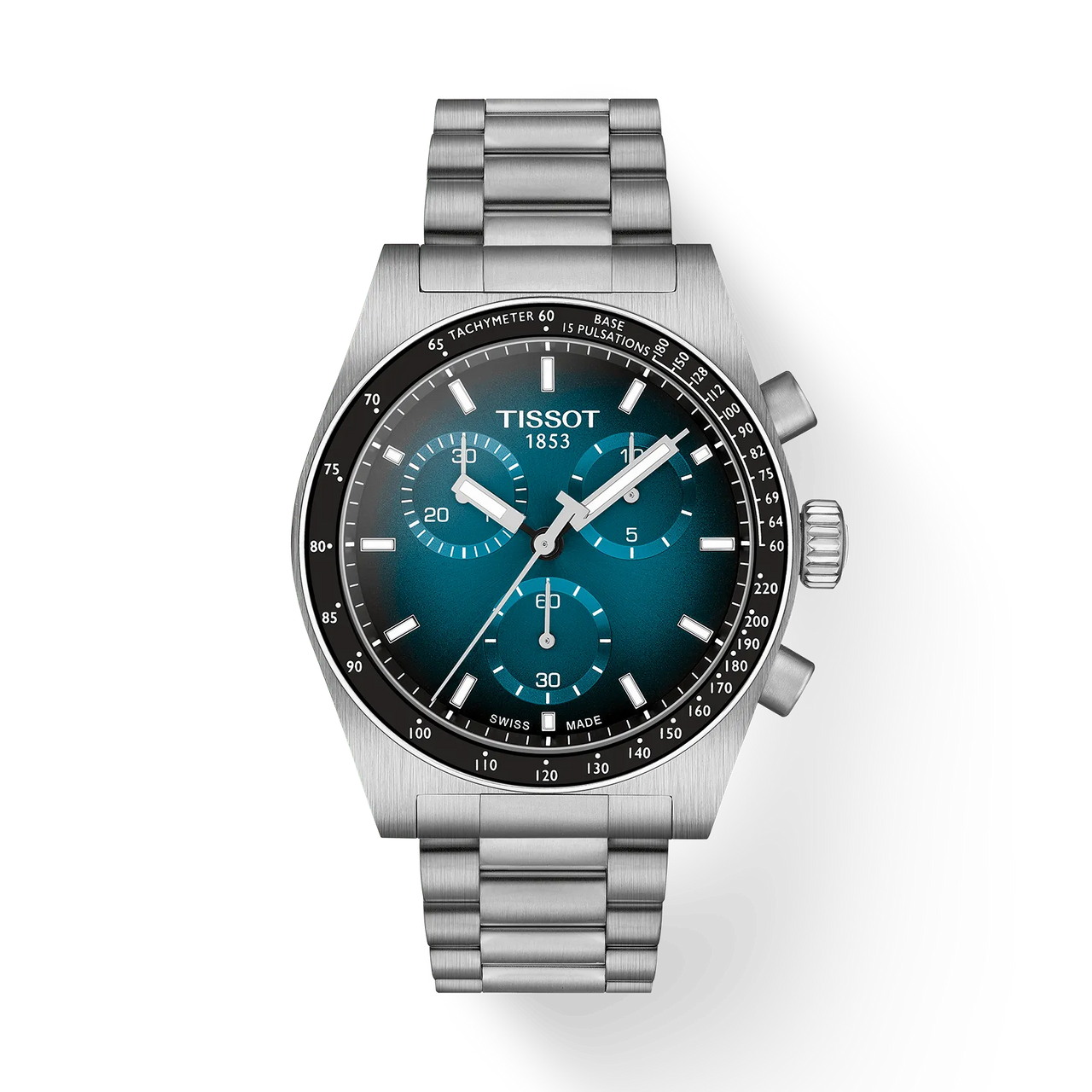 Tissot PR516 Chronograph 40mm Graded Blue-Black Dial Steel Quartz