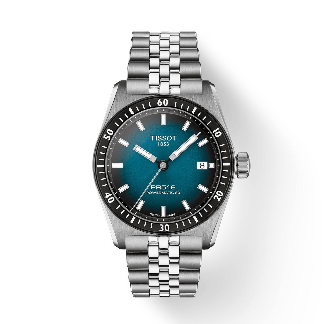 TISSOT PR516 38mm ブルーグラデーション パワーマティック80 Tissot PR516 Powermatic 80 38mm Graded Blue Dial Steel Automatic