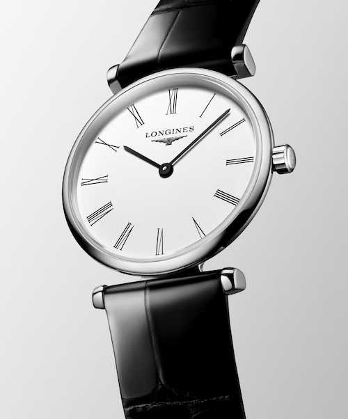 Longines La Grande Classique 24mm Quartz Watch Black Alligator Leather Longines La Grande Classique Diamond black dial, black  main image 2
