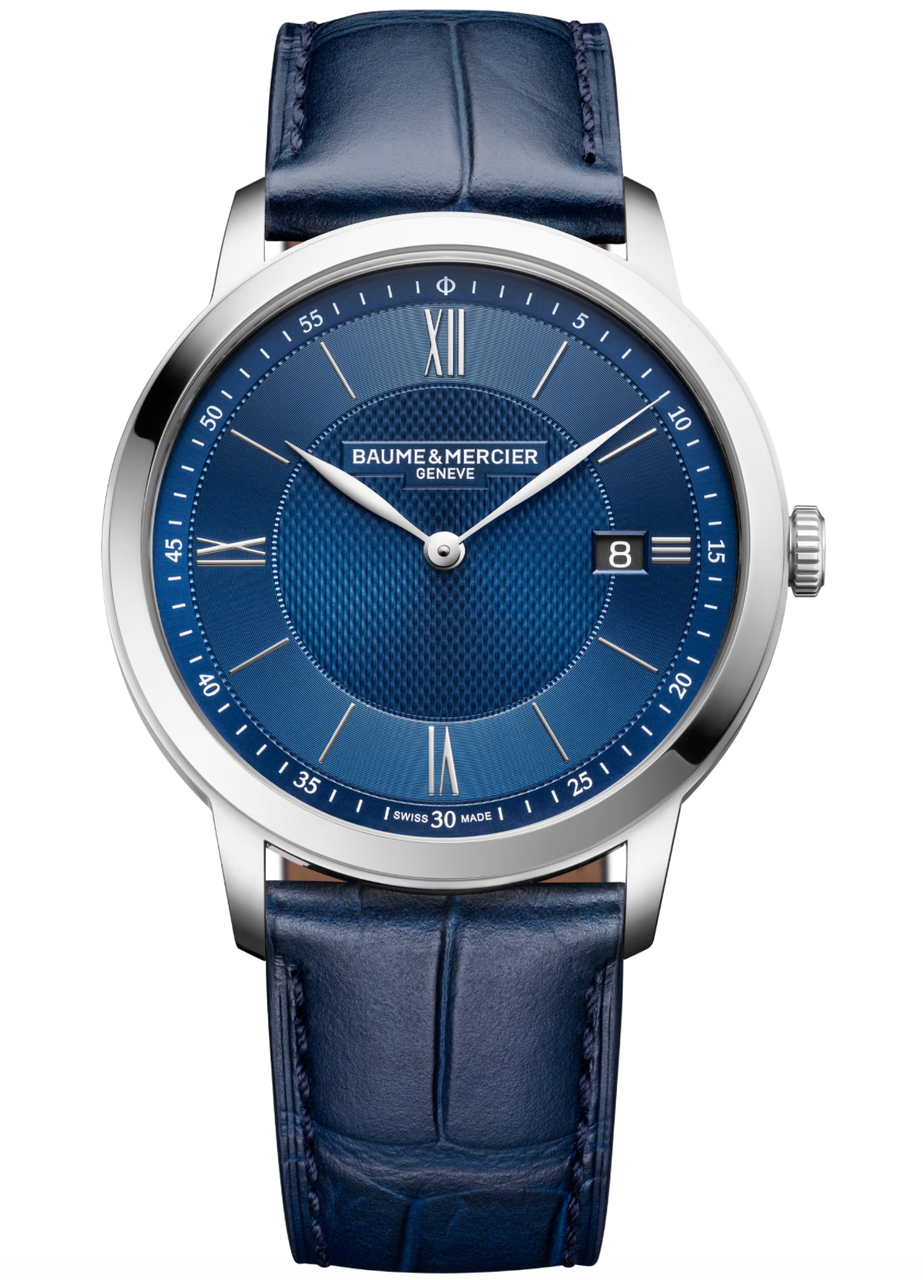 Baume & Mercier Classima Quartz 40 mm Blue Dial Leather  display picture 3
