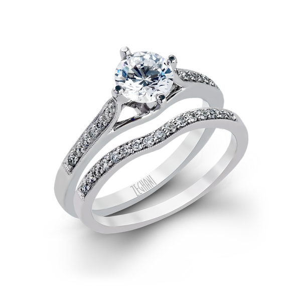 Zeghani engagement/wedding ring set #ZR155 ZR155