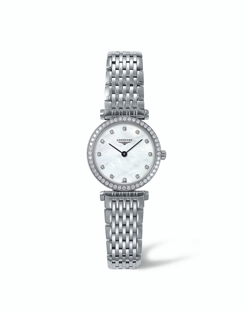 LA GRANDE CLASSIQUE 24 MM STAINLESS STEEL BRACELET WHITE MOTHER OF