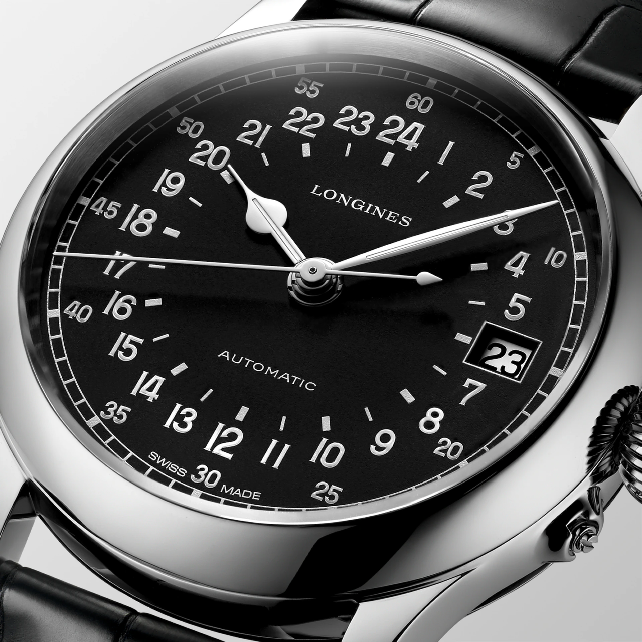 Longines Avigation Twenty-Four Hours Black Matt Dial Black