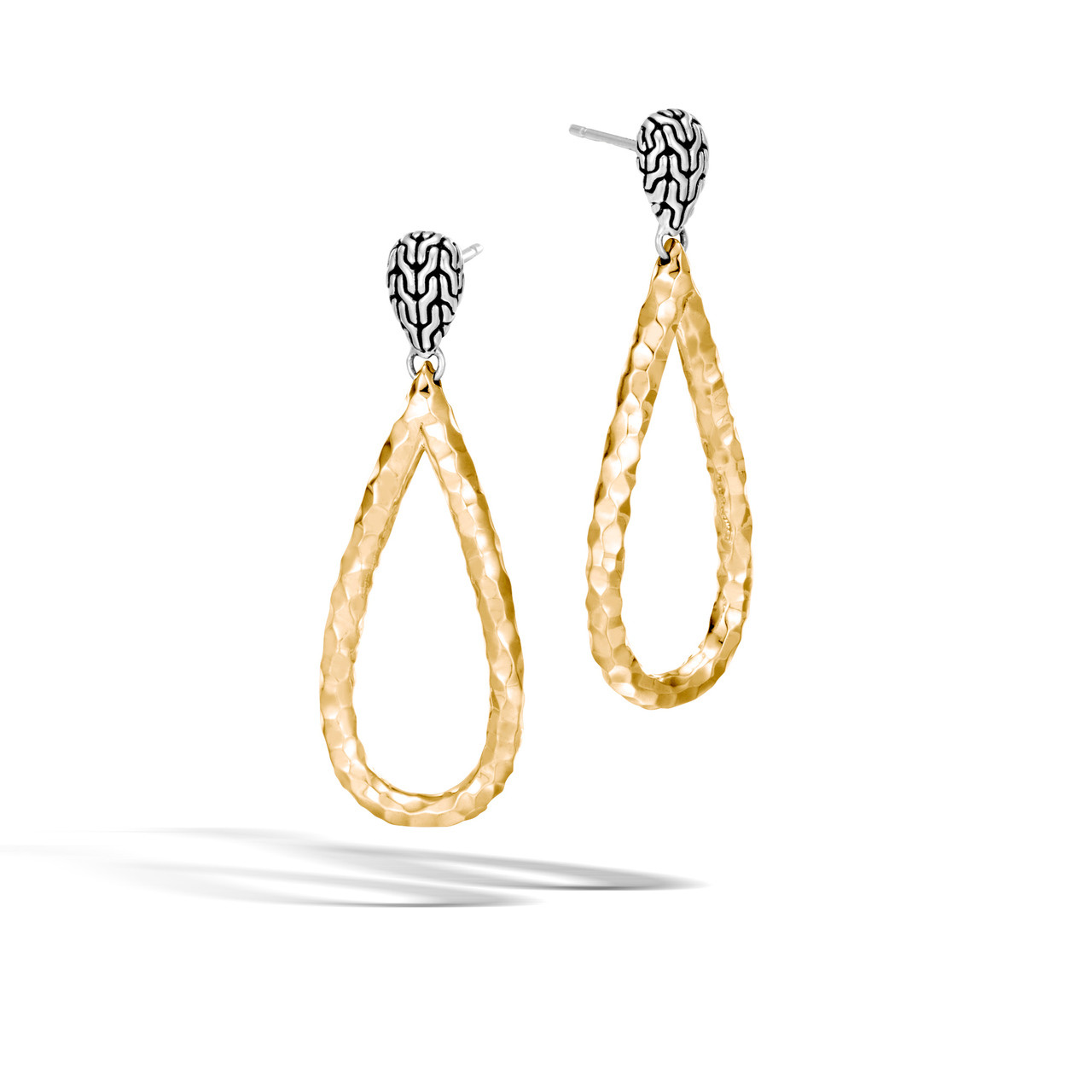 2023国産 Classic Gold+ Women's Earrings 14K YG Diamond-Cut 10mm