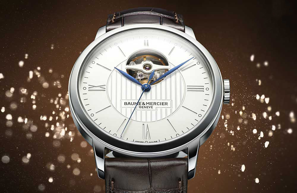 BAUME MERCIER CLASSIMA GENTS OPEN HEART AUTO MODEL 10524