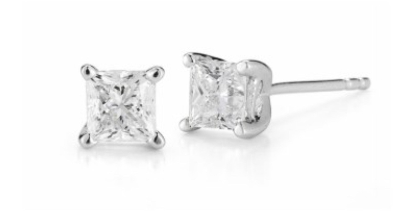 Princess cut diamond earrings on sale tiffany's