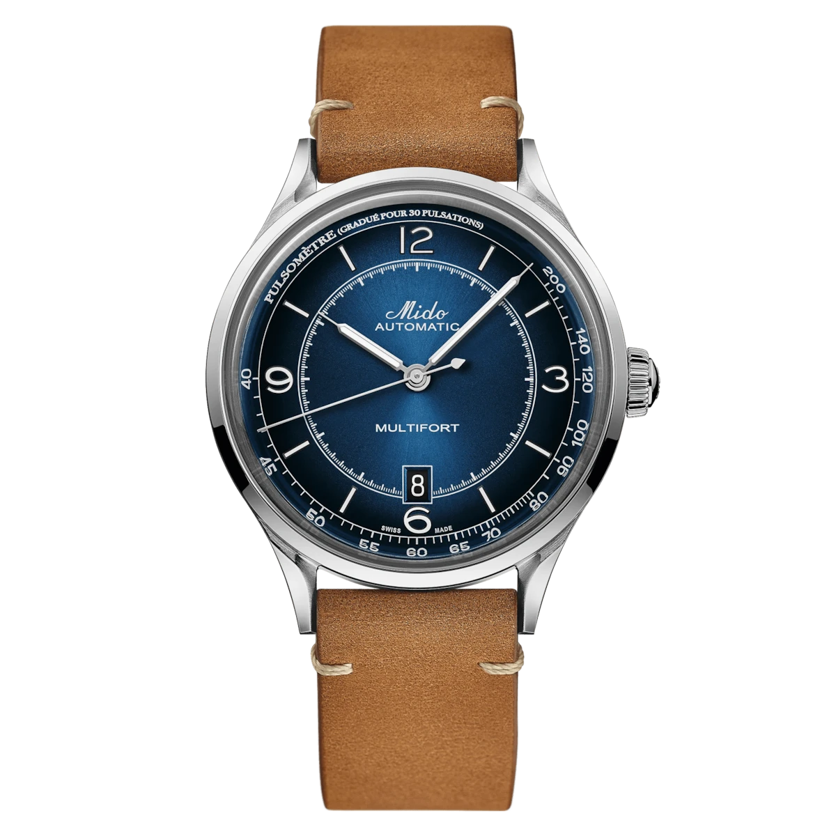Mido Multifort Patrimony 40 mm Blue Dial – Leather Strap [M040