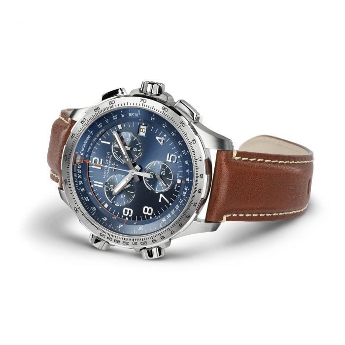 Khaki Aviation X-Wind GMT Chrono Quartz Blue Mani Jewellers