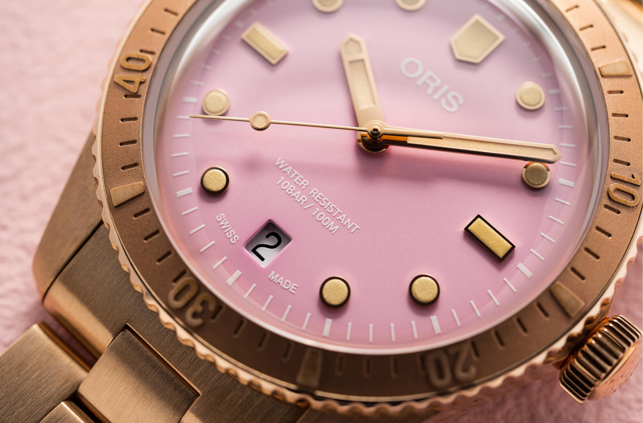 Oris Divers Sixty-Five “Cotton Candy” 38 mm | Rose Dial | 01-733
