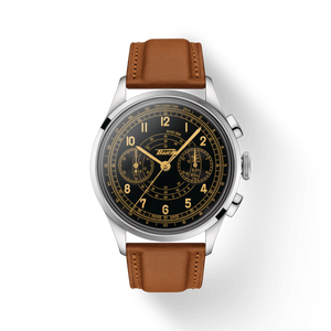 Tissot Telemeter 1938 Chronograph T142.462.16.052.00 black dial front view
 Tissot Telemeter 1938 Chronograph T142.462.16.052.00 black dial front view