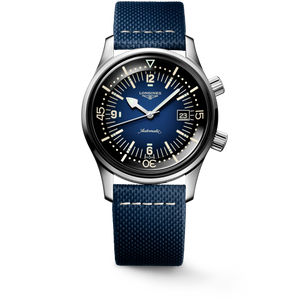 Longines Legend Diver Automatic Blue Dial Blue Leather Strap 42 mm [L3.774.4.90.2]