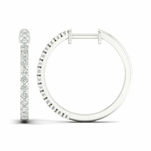 RÊVELATION: 0.500CT LAB GROWN DIAMOND HOOP EARRINGS RÊVELATION: 0.500CT LAB GROWN DIAMOND HOOP EARRINGS