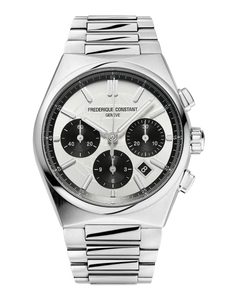 Frederique Constant FC-391SB4NH6B silver dial front view Frederique Constant FC-391SB4NH6B silver dial front view