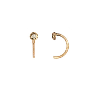 Diamond And 14k Gold Hug Earrings GE56-001-215 Diamond And 14k Gold Hug Earrings GE56-001-215