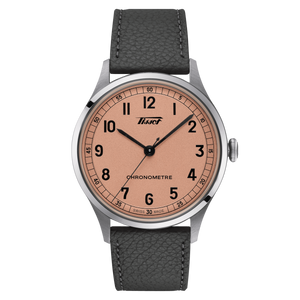 Tissot Heritage 1938 Automatic COSC 39 mm Salmon Dial Grey Leather Strap [T142.464.16.332.00]