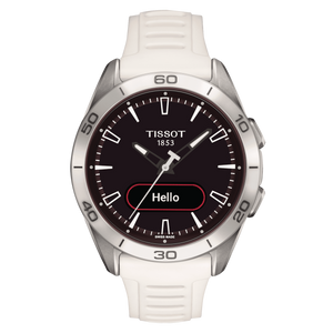 Tissot T-Touch Connect Sport T153.420.47.051.03 white strap front view
 Tissot T-Touch Connect Sport T153.420.47.051.03 white strap front view