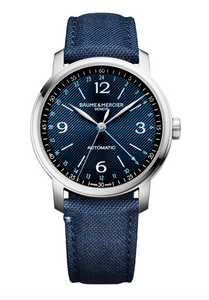BAUME MERCIER: CLASSIMA AUTOMATIC WATCH, DUAL TIME | MODEL 10734 BAUME MERCIER: CLASSIMA AUTOMATIC WATCH, DUAL TIME | MODEL 10734