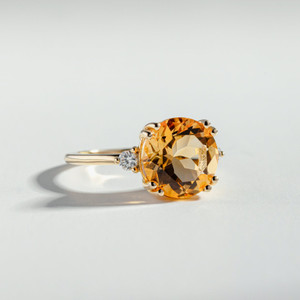Eye Of The Tiger Citrine Gold Ring R4144
