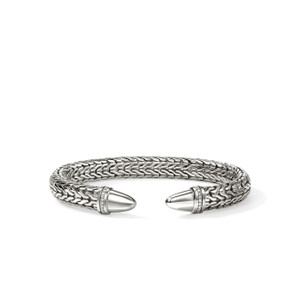 JOHN HARDY: Spear 50 Flex Cuff, Sterling Silver, Diamonds | CBP988982DI JOHN HARDY: Spear 50 Flex Cuff, Sterling Silver, Diamonds | CBP988982DI