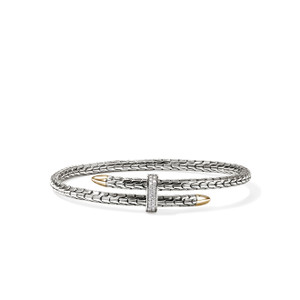 JOHN HARDY: Spear Flex Cuff, Gold & Silver, Diamonds | CZZP987872DI JOHN HARDY: Spear Flex Cuff, Gold & Silver, Diamonds | CZZP987872DI