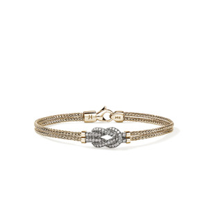 JOHN HARDY: Love Knot Bracelet, Gold, Diamonds, 3.6MM | BUGGX9007762DI JOHN HARDY: Love Knot Bracelet, Gold, Diamonds, 3.6MM | BUGGX9007762DI