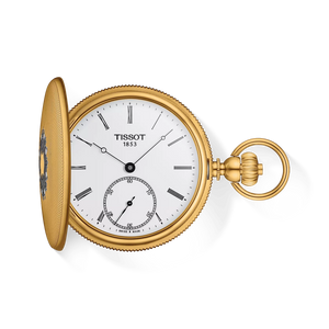 TISSOT Savonnette Mechanical Pocket Watch, Gold PVD | T867.405.39.013.00