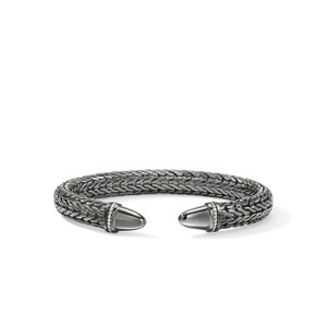 JOHN HARDY: Spear 50 Flex Cuff, Dark Sterling Silver, Diamonds | CBP988982BRDDI JOHN HARDY: Spear 50 Flex Cuff, Dark Sterling Silver, Diamonds | CBP988982BRDDI
