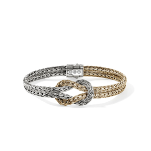 JOHN HARDY: Love Knot Bracelet, 14K Gold & Sterling Silver, 7MM | BUZZ900989 JOHN HARDY: Love Knot Bracelet, 14K Gold & Sterling Silver, 7MM | BUZZ900989