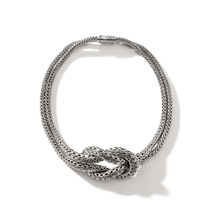 John Hardy Love Knot Necklace – Sterling Silver 11.5 mm [NB901058]