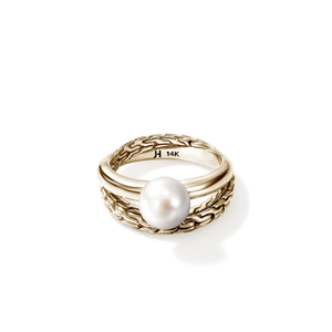 John Hardy JH Essential Pearl Ring, 14K Yellow Gold & Freshwater Pearl [RGG987771]