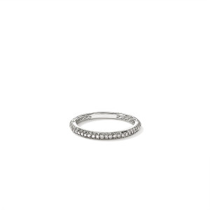JOHN HARDY: JH Essential Pavé Band Ring, Sterling Silver, Diamonds, 2MM | RBP987032DI JOHN HARDY: JH Essential Pavé Band Ring, Sterling Silver, Diamonds, 2MM | RBP987032DI