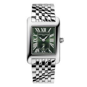 Frederique Constant Classics Carrée Small Seconds 36×25 mm Green Dial – Front View – FC-235GR2C6B Frederique Constant Classics Carrée Small Seconds 36×25 mm Green Dial – Front View – FC-235GR2C6B